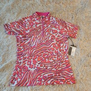 Tail Pink and White Patterned Top